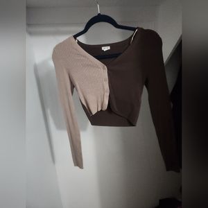 Garage color block cardigan